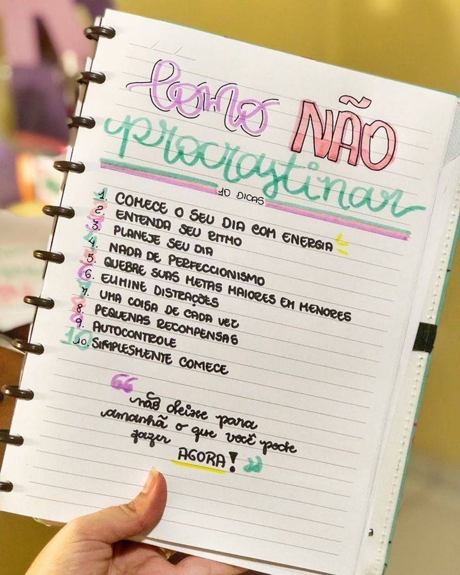 Moda Adeus procrastinação