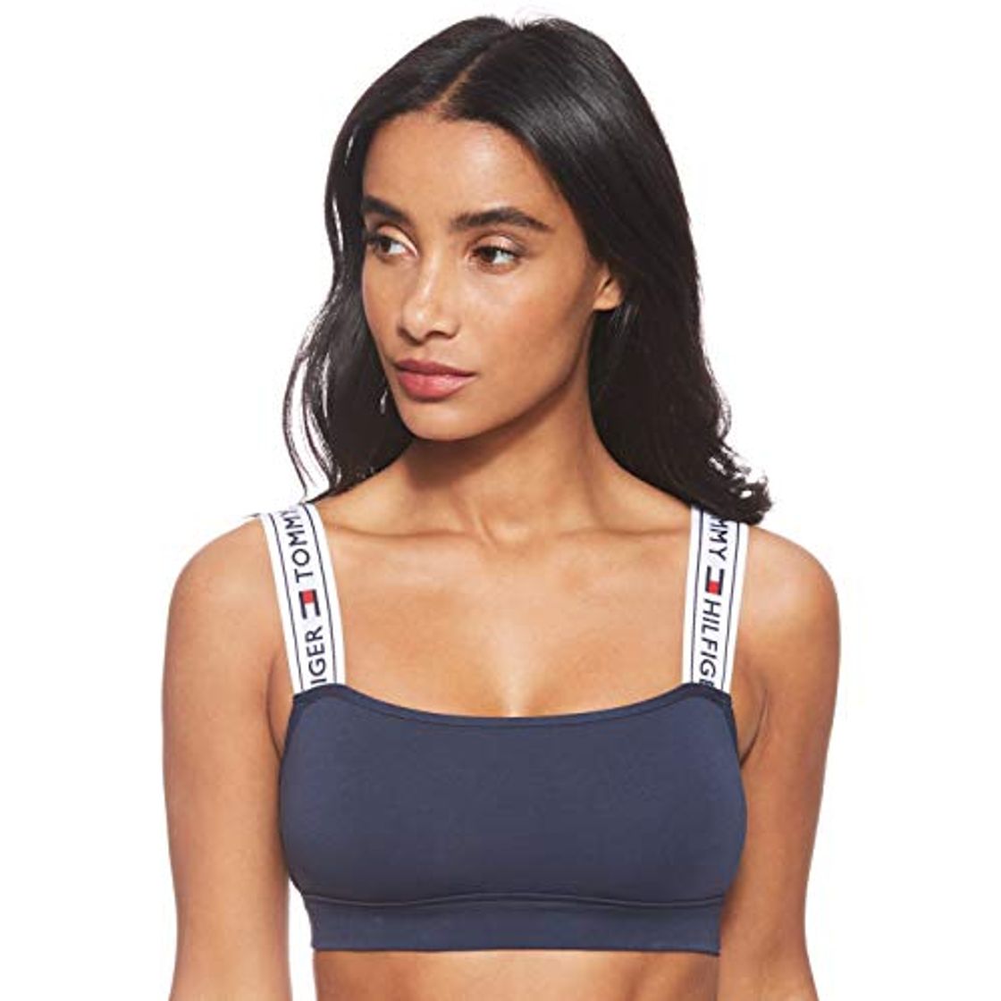 Moda Tommy Hilfiger Sujetador Estilo Bralette, Azul