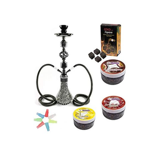 Kertou Shisha 55 cm 2 Manguera Hookah Cachimba Narguile agua tubo vidrio