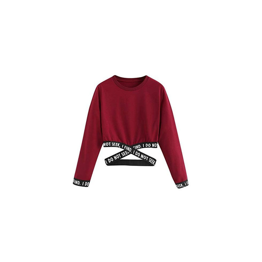 Social Sudaderas Sin Capucha Corta Tumblr Deporte Primavera Invierno para Mujer