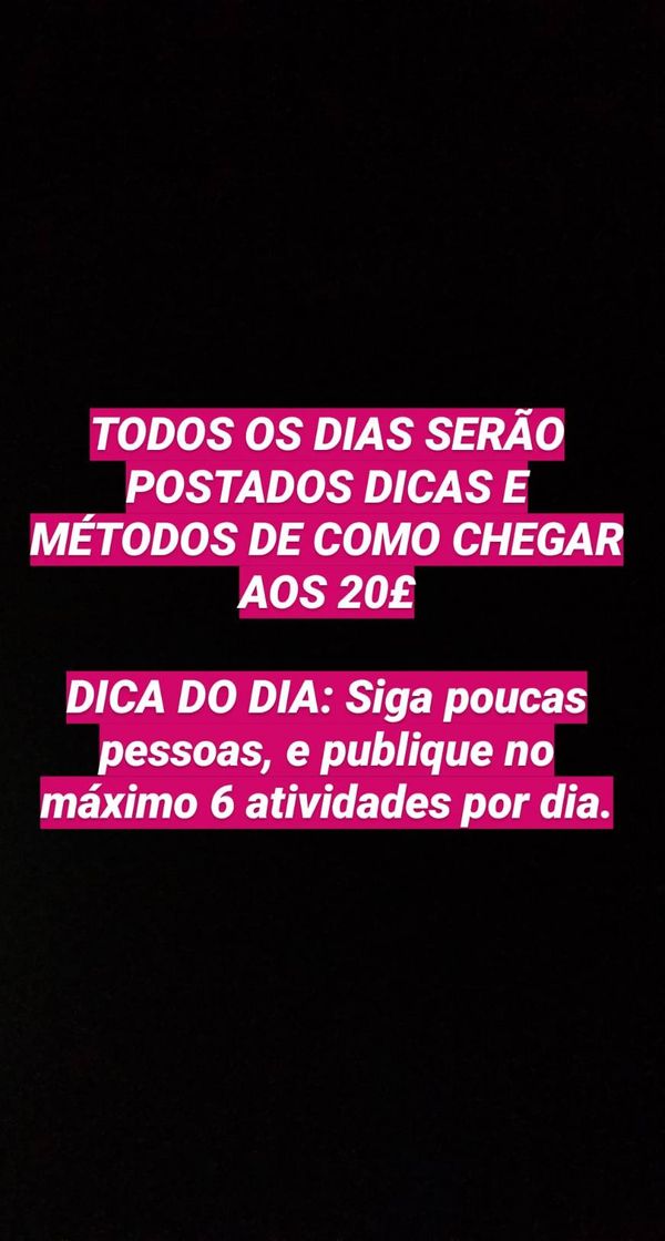 Moda DICA DO DIA PARA CHEGARMOS AOS 20£