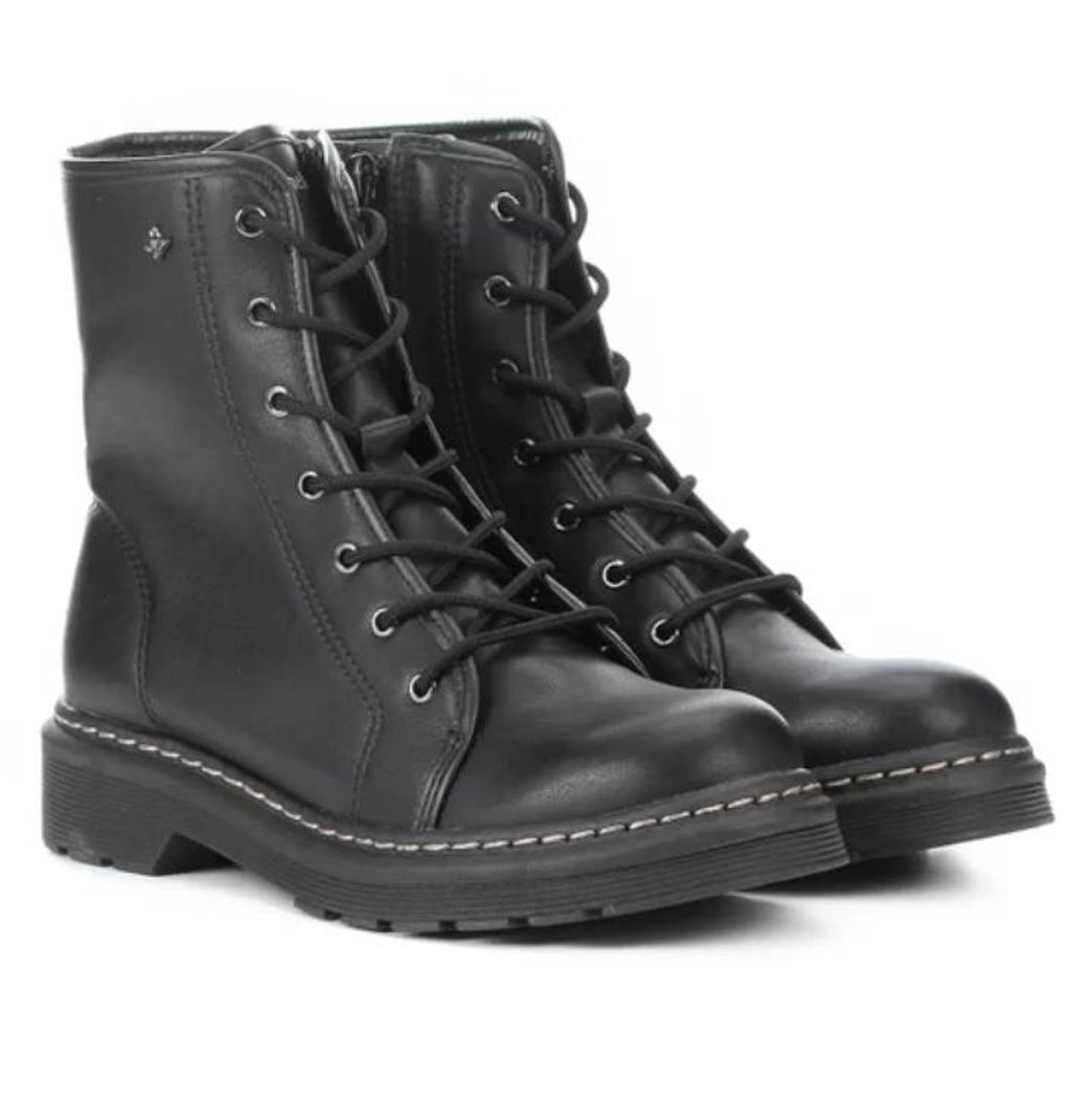 Fashion Bota Coturno Cravo & Canela Lisa Feminina - Preto | Zattini