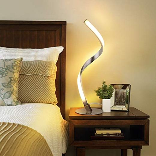 Albrillo Lámpara de Mesa LED Espiral - Lámpara de Escritorio Moderna de