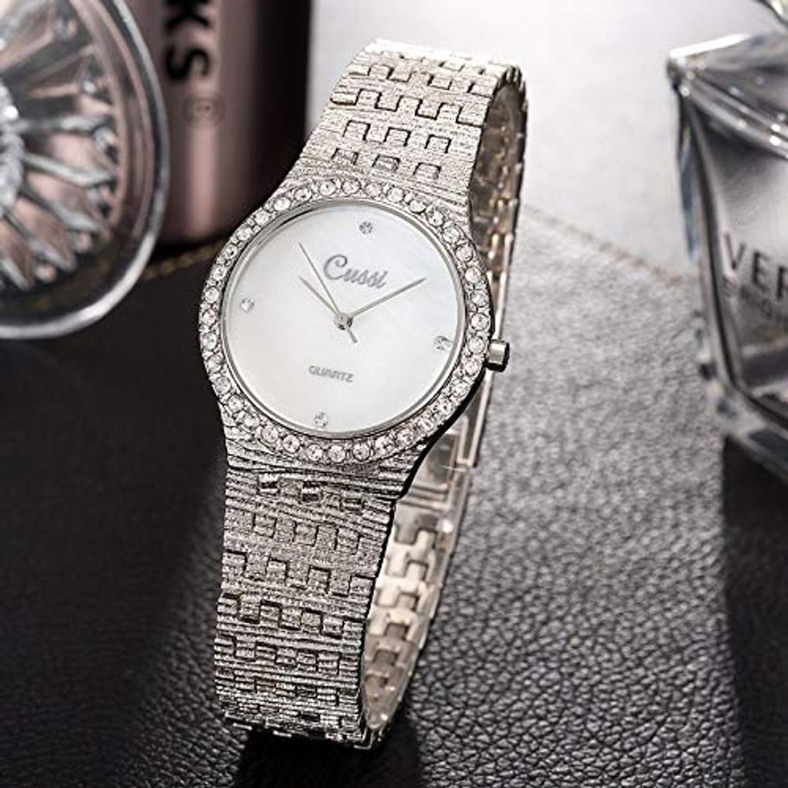 Productos TCEPFS Relojes Damas Oro Reloj de Mujer Relogio Feminino Reloj Moda Diseñador Popular Estilo Reloj de Mujer Reloj de Pulsera de Cuarzo   Plateado