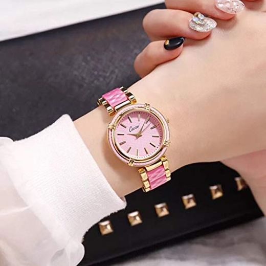 TCEPFS Reloj de cerámica de imitación para Mujer Relojes de Pulsera de