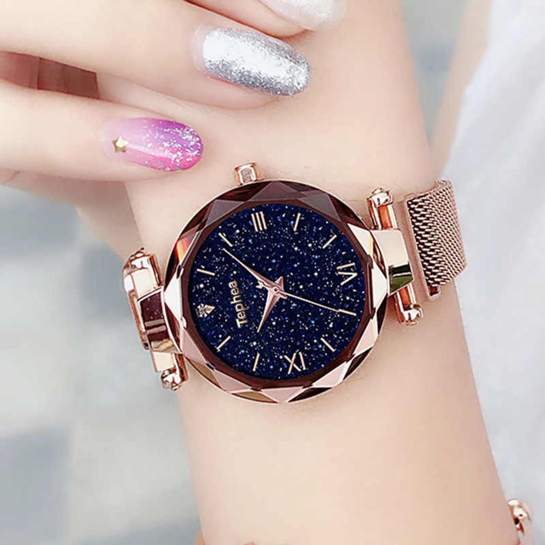 Social TCEPFS Nuevo Reloj Elegante de Moda para Mujer Relojes de Pulsera de Cuero de Diamantes Reloj de Cuarzo de Moda para Mujer Reloj   Rosa