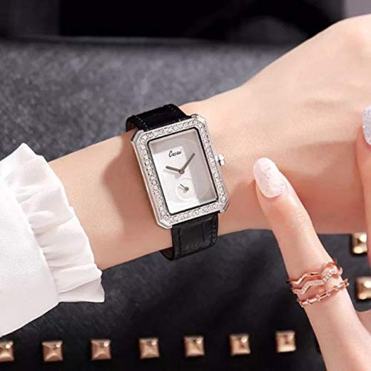 TCEPFS Relojes de Mujer Marca Reloj de Oro Rosa Pulsera de Diamantes de Cuarzo para Mujer Relojes de Pulsera para Mujer Regalos Relogio Feminino   Púrpura