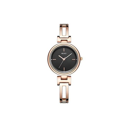 TCEPFS Moda Mujer Relojes de Cuarzo Simple Casual Reloj de Acero para