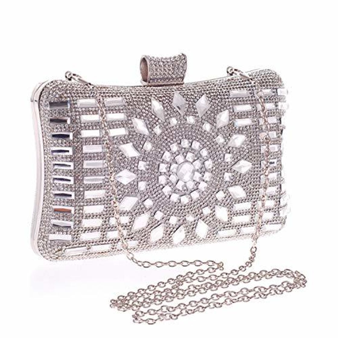 Producto Syrads Bolsa de Cena Hombro Mujer Glitter Cristales Hard Shell Embrague para