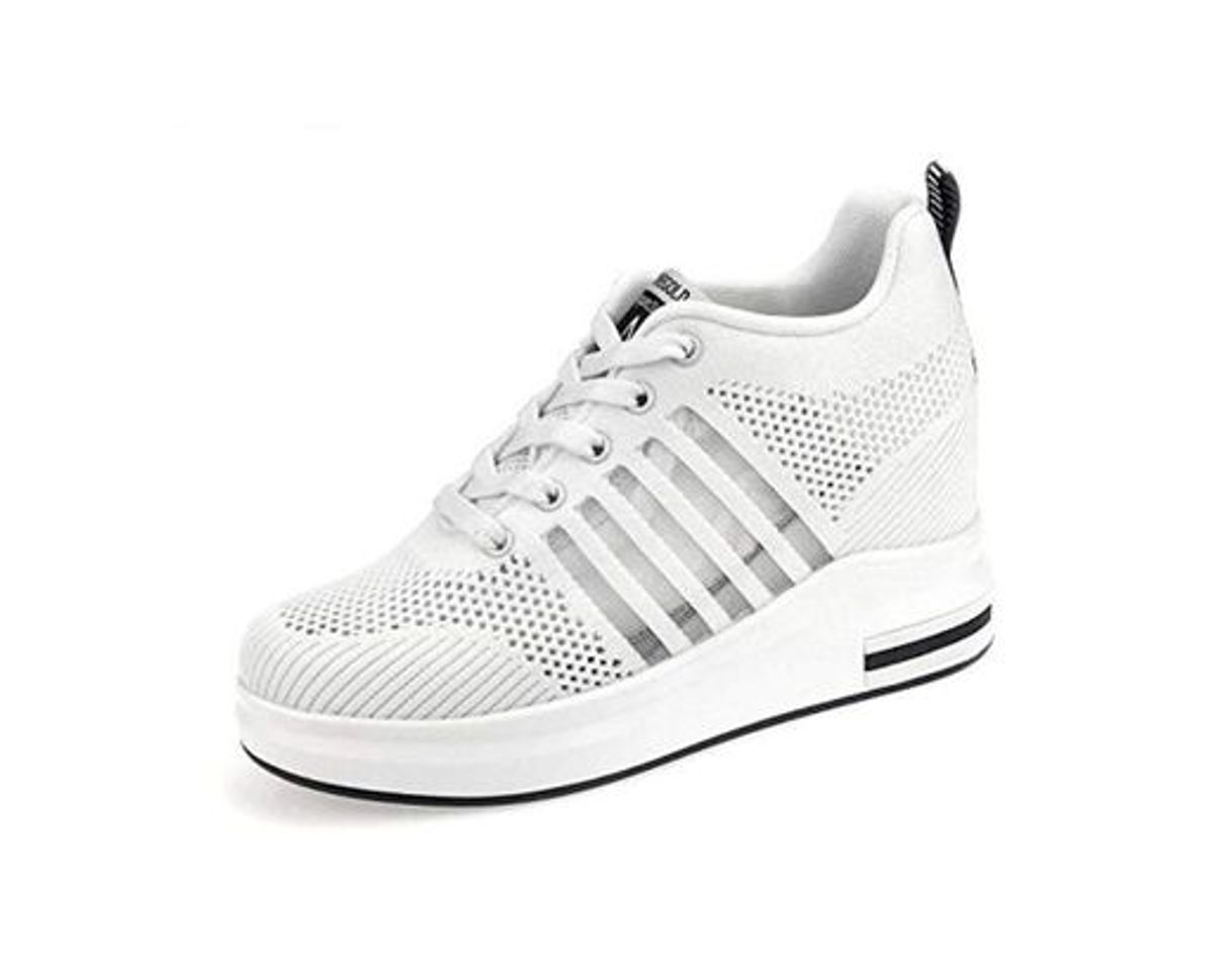 Productos AONEGOLD® Zapatillas de Cuña para Mujer Zapatillas de Deporte Zapatillas Altas Tacón