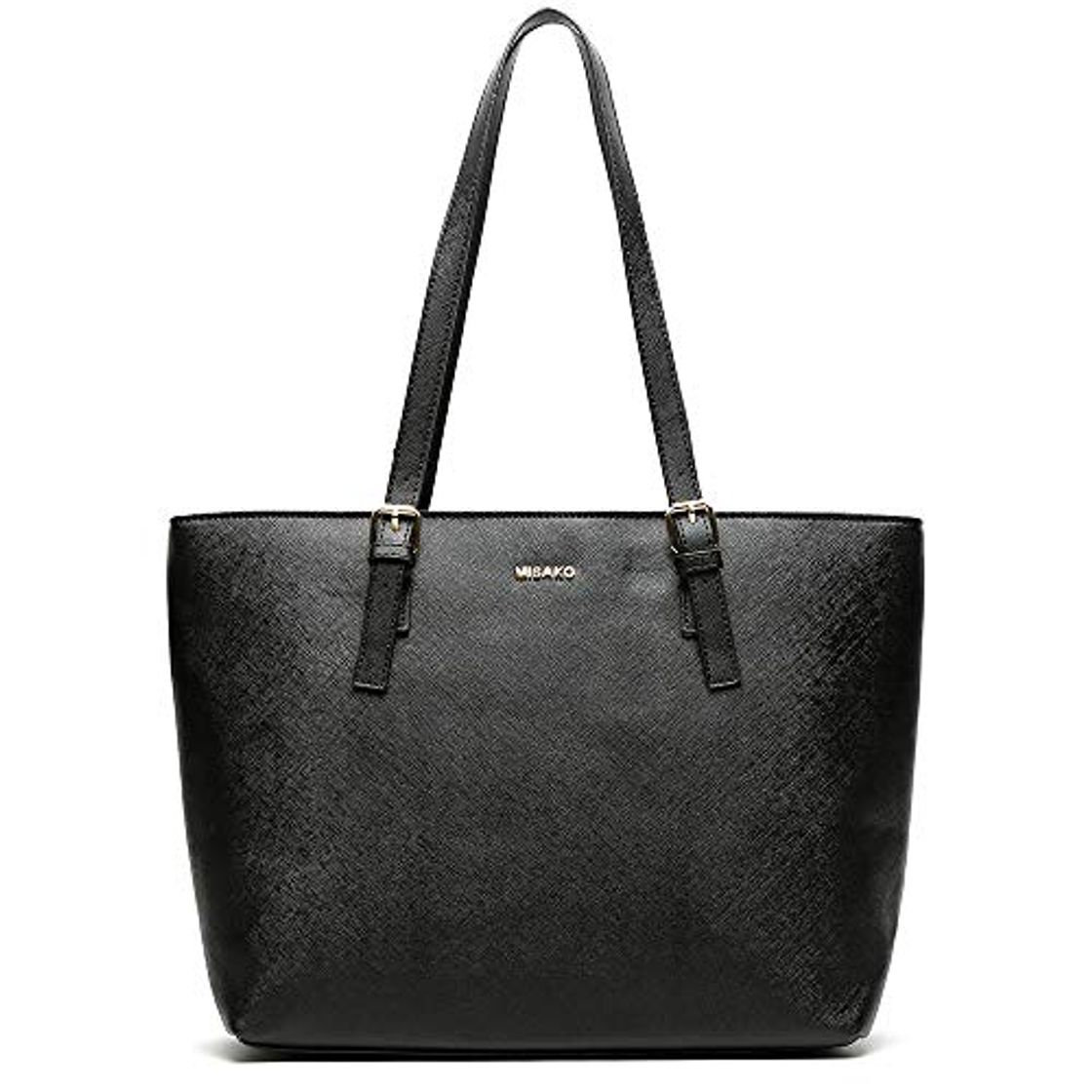 Social MISAKO - Bolso ASIAN Shopping 15x45x29 cm Símil Piel Negro