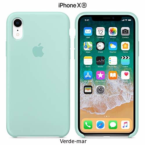 Electrónica Funda Silicona para iPhone XR Silicone Case, Textura Suave, Forro Microfibra