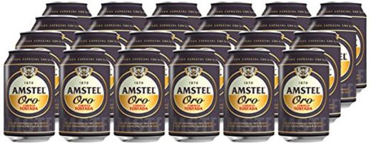 Amstel Oro Cerveza - Caja de 24 Latas x 330 ml -