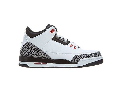 Air Jordan 3 Retro Bg Blanco/Negro 398 614 123 Tamaã±o 4.5y