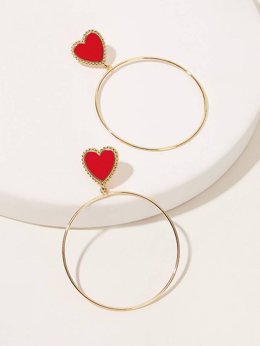 Fashion Aros con corazón. 