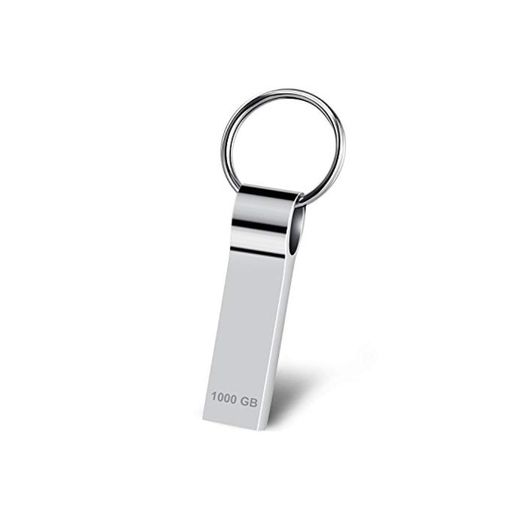 Kaulery Memoria USB 1TB Pendrive Impermeable Metal Memory Stick con Llavero portátil