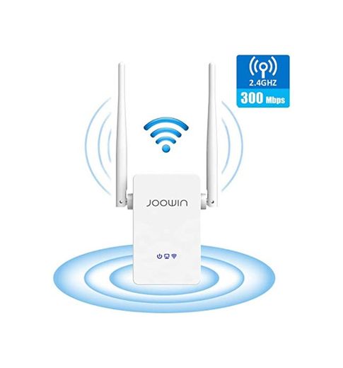JOOWIN Repetidor WiFi,Enrutador Inalámbrico de Extensión de Rango WiFi de 2.4GHz/300Mbps,Extensor de