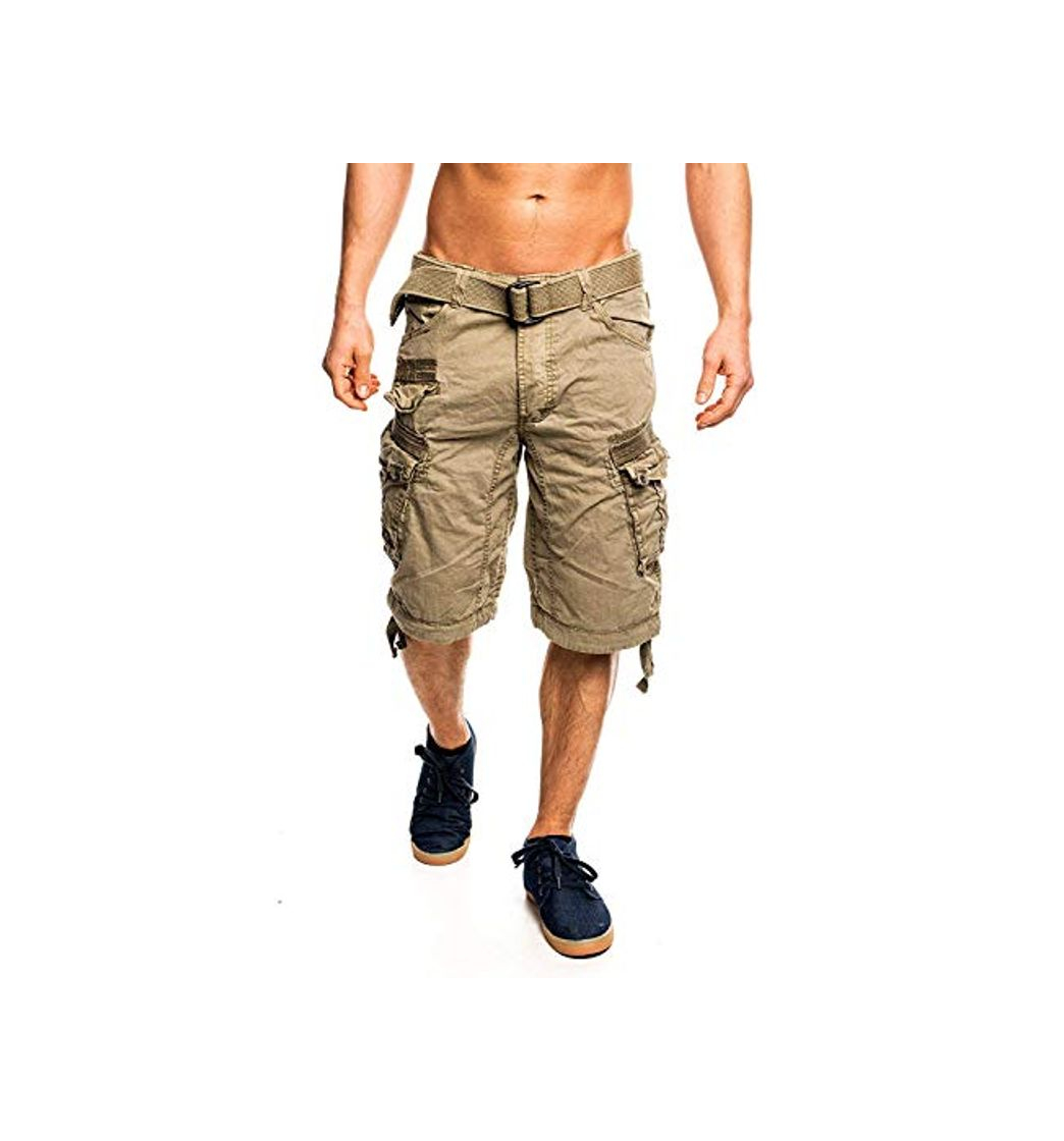Social Geographical Norway People - Pantalón corto para hombre Mastic