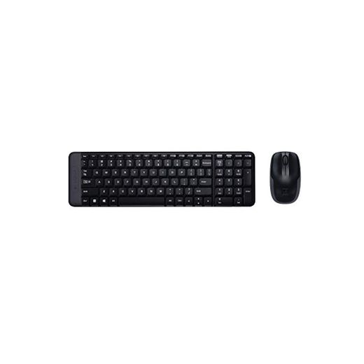Logitech MK220 - Pack de teclado y ratón inalámbrico con USB