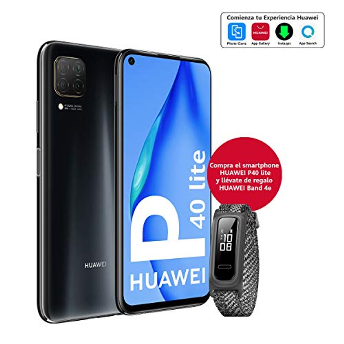 Product HUAWEI P40 Lite - Smartphone 6.4" (Kirin 810, 6GB RAM,128GB ROM, Cuádruple