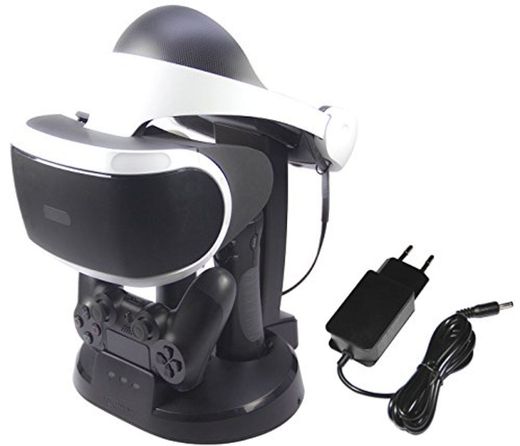 AmazonBasics - Estación de carga y expositor para PlayStation VR, Negro