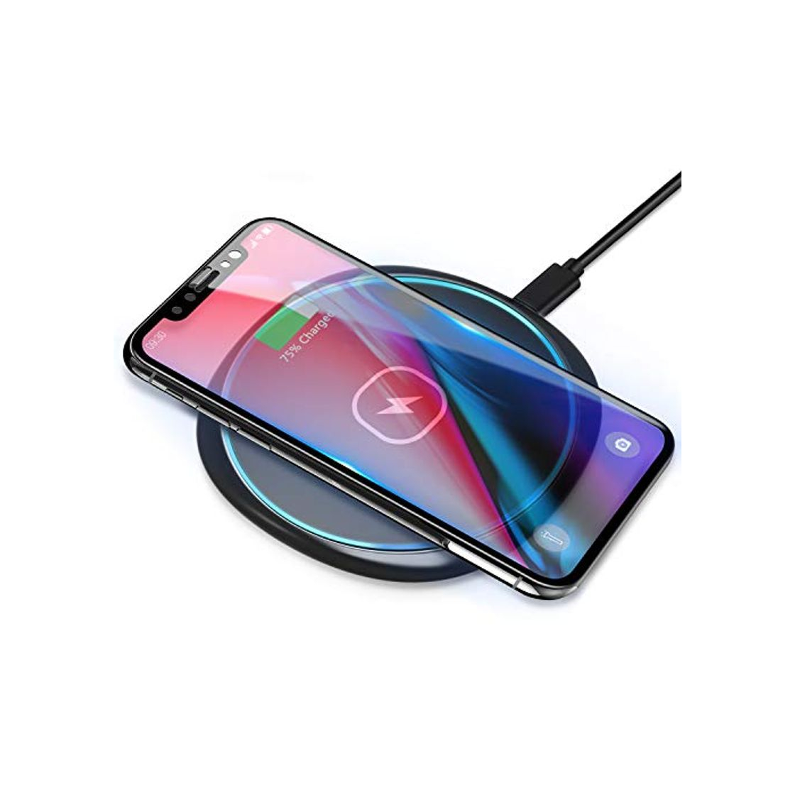 Product ELEGIANT Cargador Inalámbrico Rápido Qi 10W Cargador Base de Carga de Estación de Carga Rápida Inductiva Inalámbrica para Samsung Galaxy S20 S10 Note 10 9 S8 iPhone 11 X XS XR 8 Huawei Mate 30 20 P30