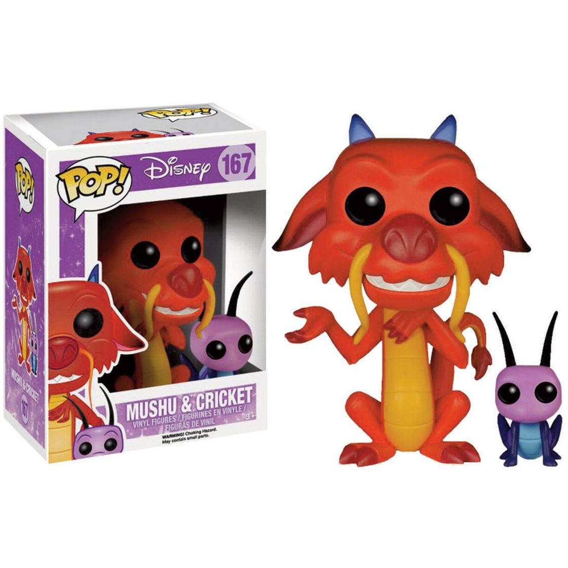 Moda Disney Mulan Mushu & Cricket Funko Pop! Vinyl | Pop In A Box US