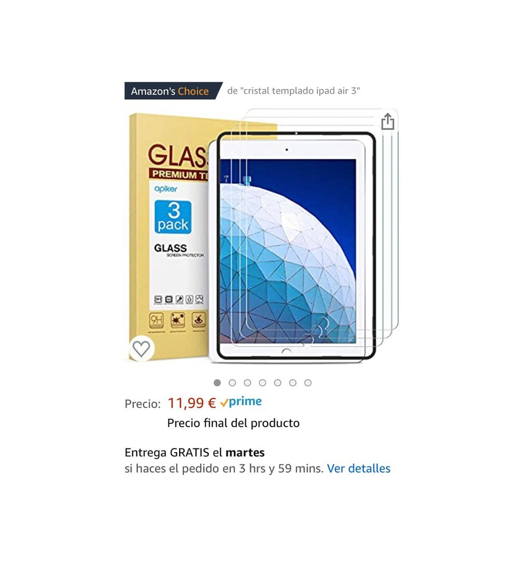 Product Cristal templado para iPad