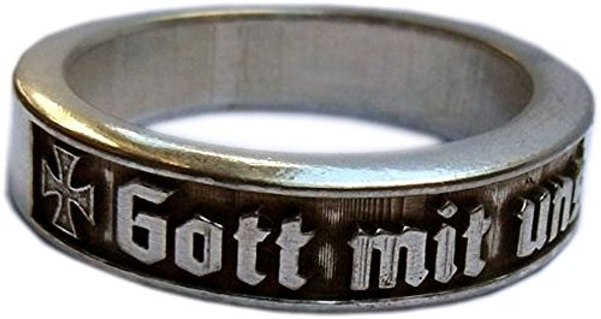 Product Anillo con inscripción alemana «Gott mit uns» y cruces de hierro