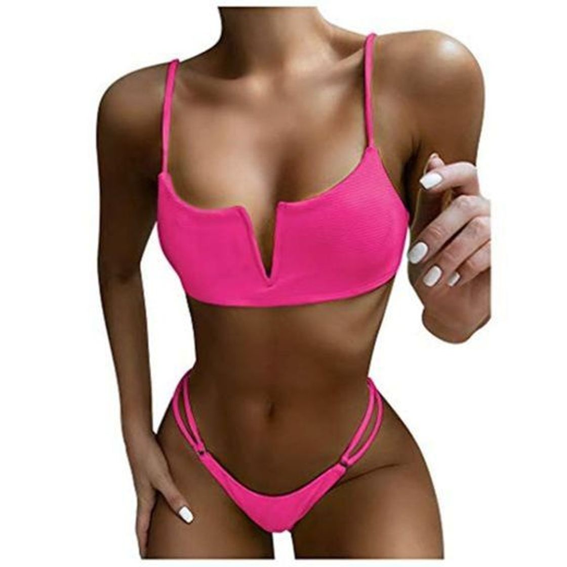Social HoSayLike Traje De BañO Mujer Sexy Color SóLido Traje De Bikini Bra