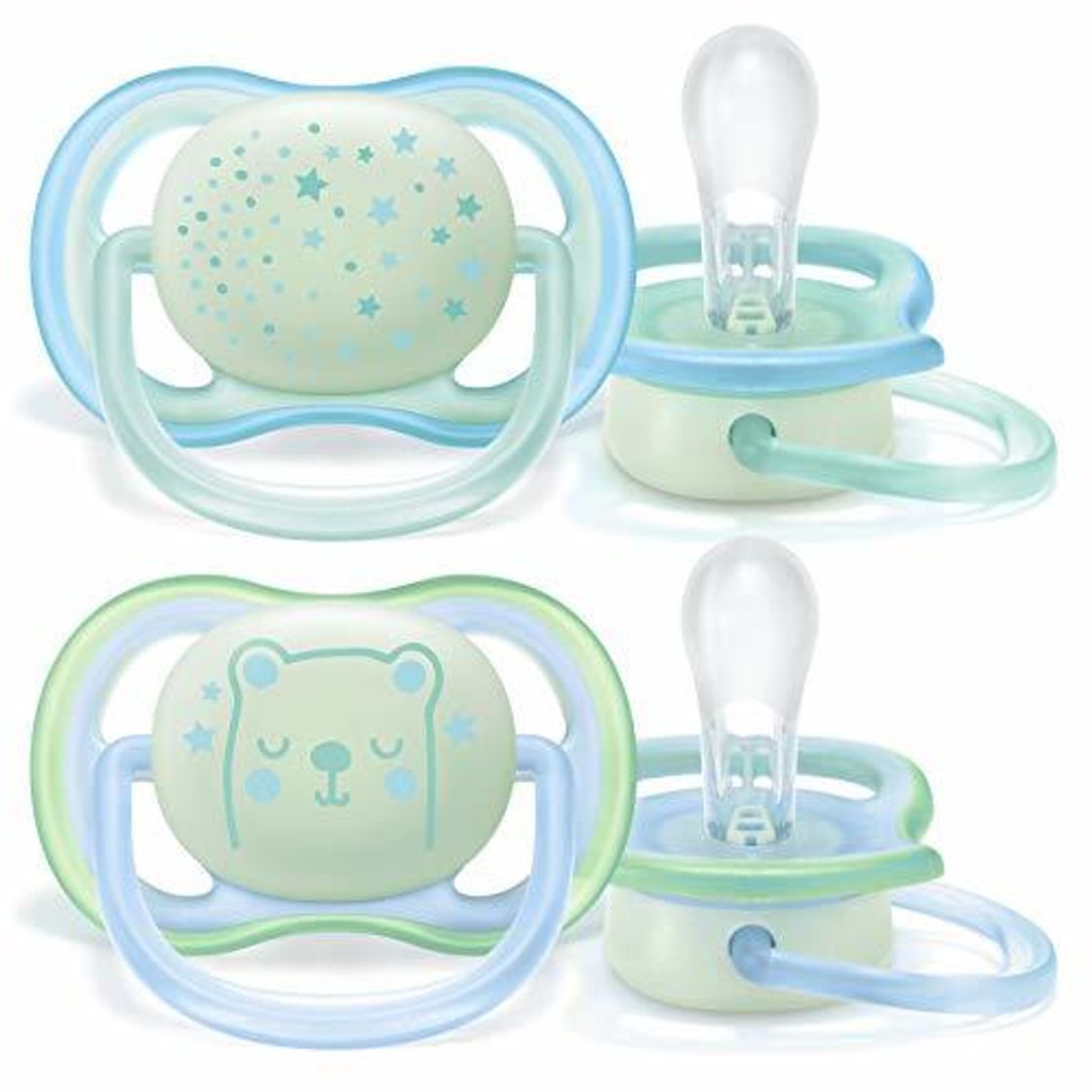 Producto Philips Avent SCF376/11 - Pack de 2 chupetes Ultra Air Nocturno que