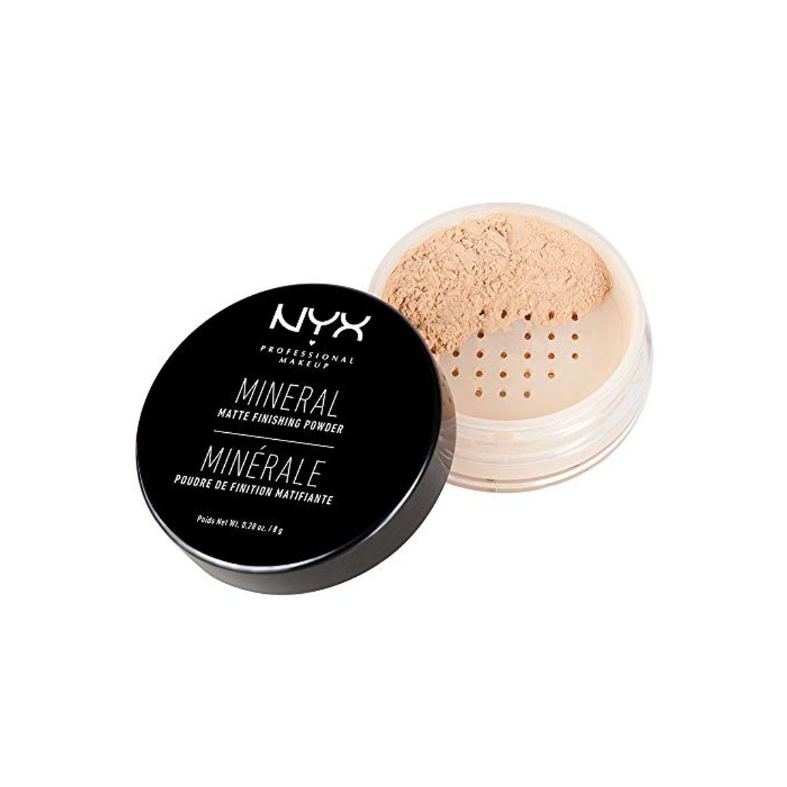 Belleza NYX Professional Makeup Polvos fijadores Mineral Finishing Powder, Polvos sueltos, Acabado mate,