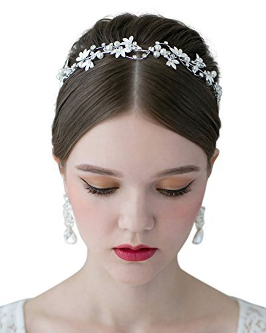 Productos SWEETV Tiara Diadema Con Rhinestones Para Fiesta Novia Boda Corona Flor Accesorios de peinado Nupcial Tocado Accesorios del Pelo de las Mujeres