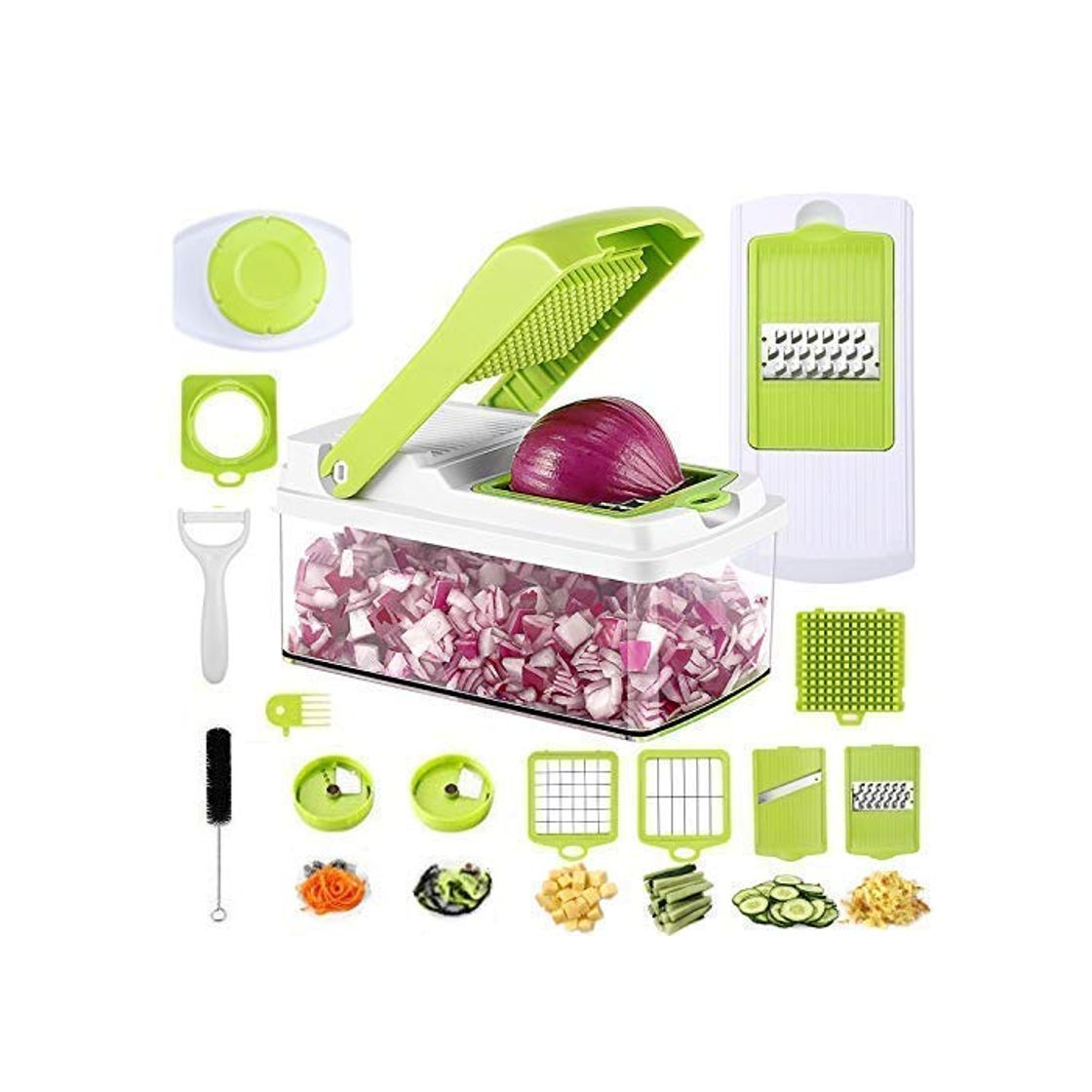 Product Mandolina de Verduras, 7 en 1 Multiusos Mandolina Slicer de Cocina Ralladores