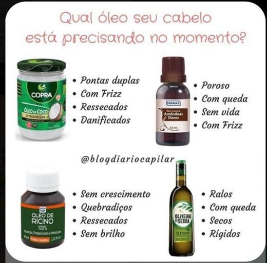 óleos que fazem bem para o cabelo 