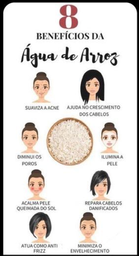 benefícios da água de arroz 