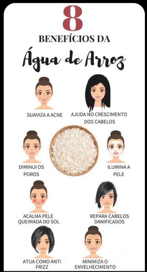 Moda benefícios da água de arroz 