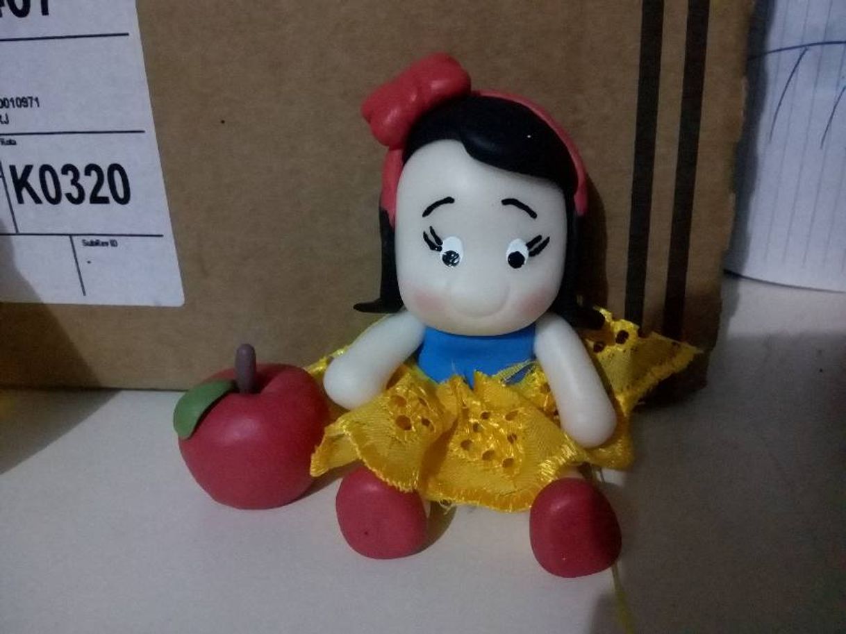 Moda Branca de neve em biscuit