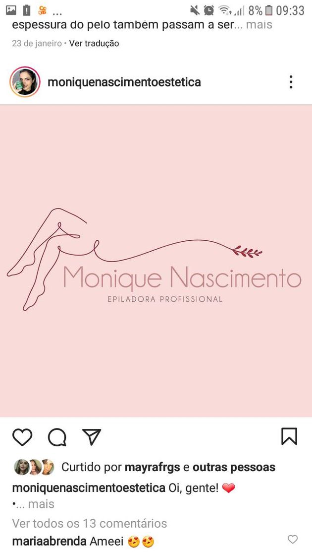 Fashion Monique Nascimento - Especialista em Epilação Feminina 