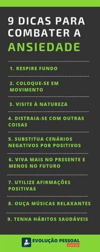 9 dicas para combater a ansiedade ♥️