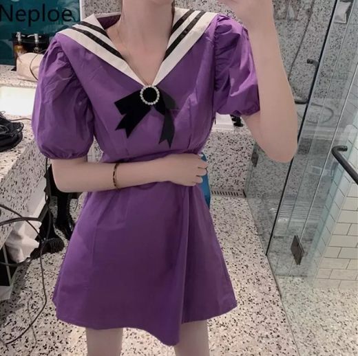Harajuku sailor dress purple