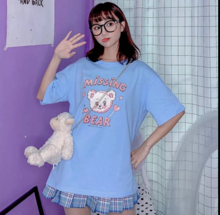 Producto Korean Sweet Style Cartoon Print T Shirt