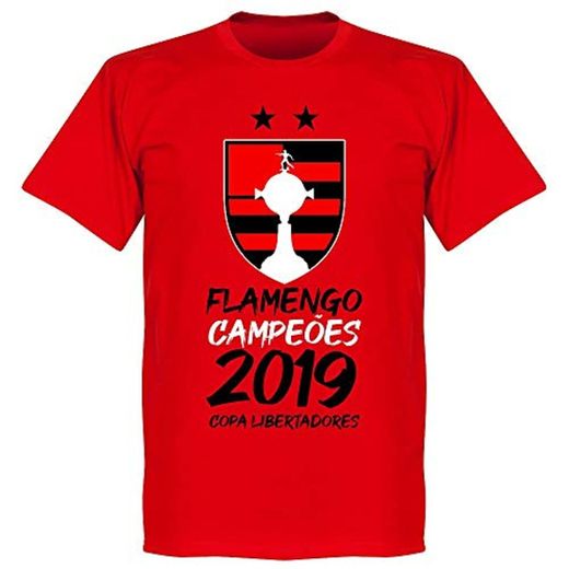 Flamengo 2019 Copa Libertadores Champions - Camiseta de Manga Corta