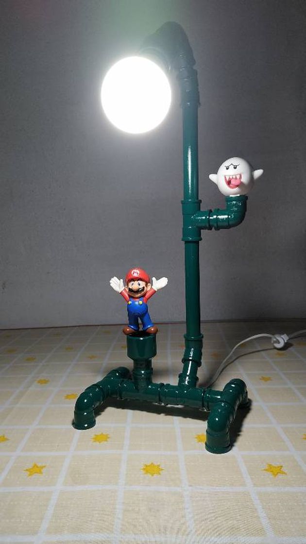 Moda Luminária do mario feita em PVC 