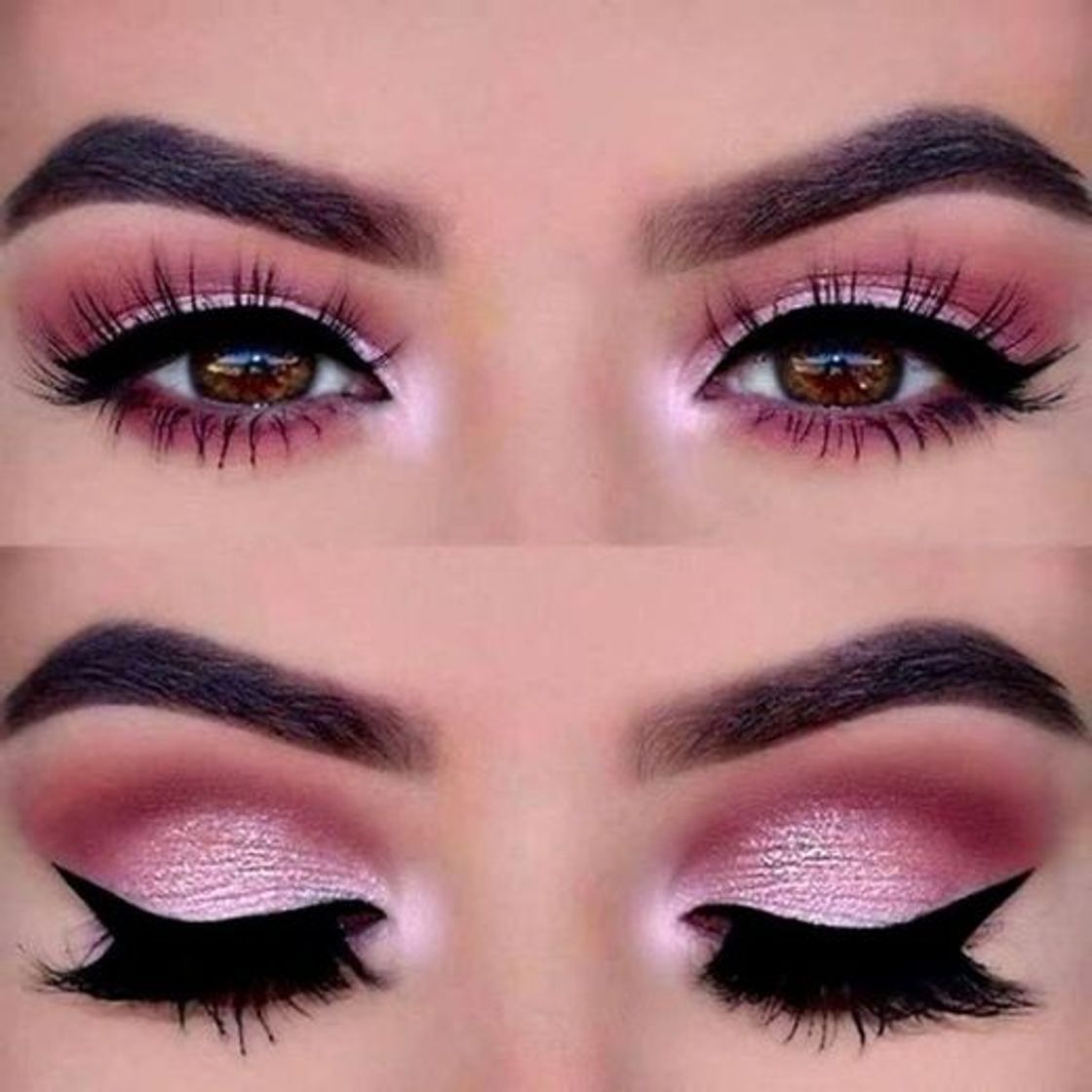 Fashion Inspiração de maquiagem rosa 💕