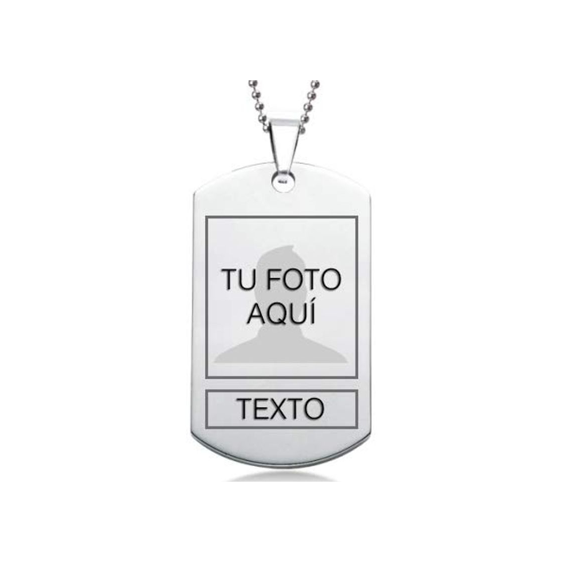 Fashion TusPlacas Colgante Hombre con Foto o Texto Personalizados