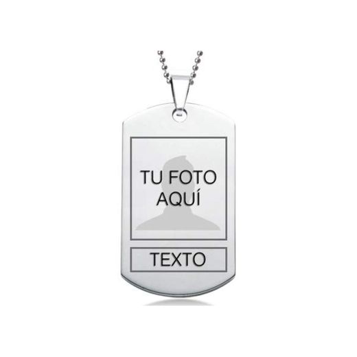 TusPlacas Colgante Hombre con Foto o Texto Personalizados