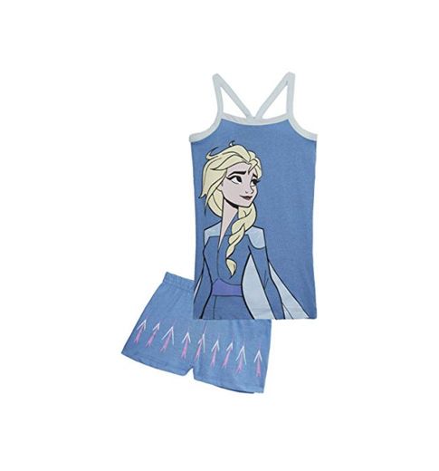 Disney Frozen Pijama Niña Verano, Ropa de Niña con Las Princesas Anna