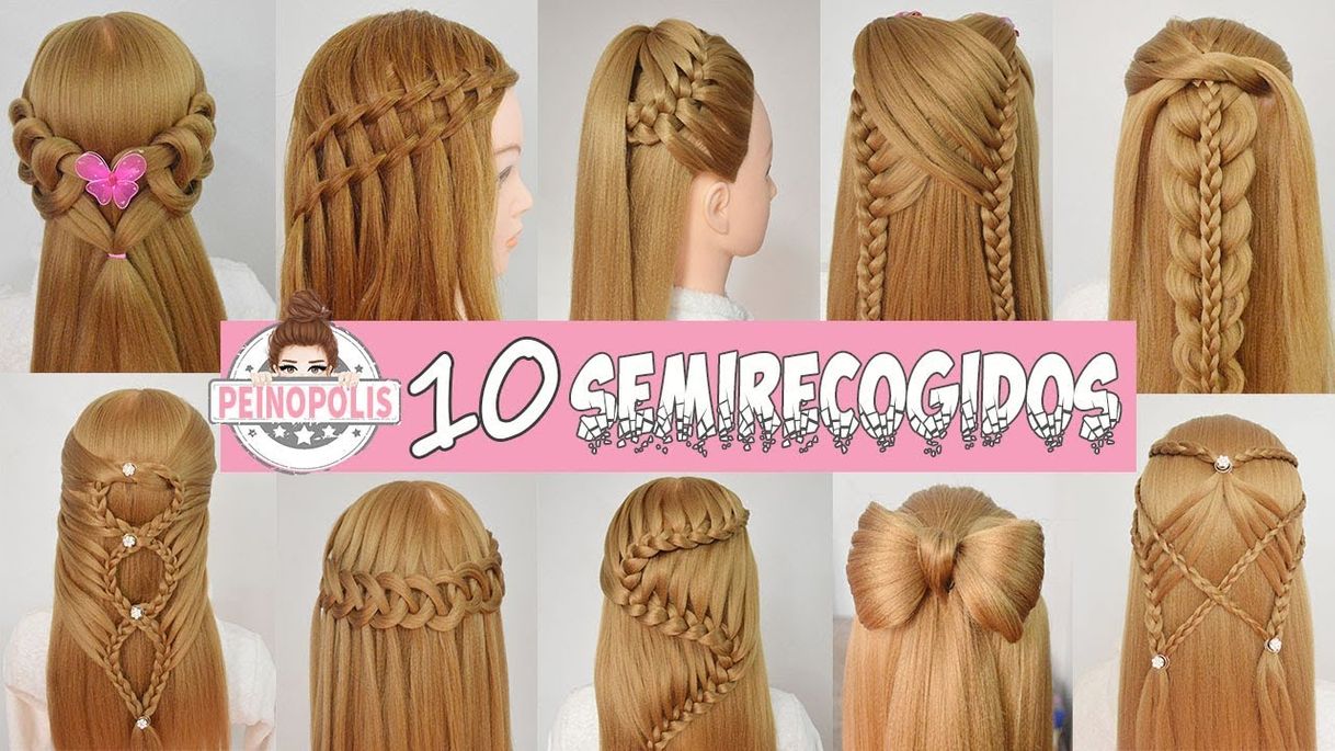 Moda 10 SEMIRECOGIDOS : Peinados Faciles y Rapidos con Trenzas