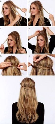 Peinado fácil para cabello largo 
